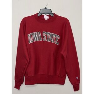 Champion Reverse Weave Iowa State Sweatshirt Small‎ Red Collegiate Vintage